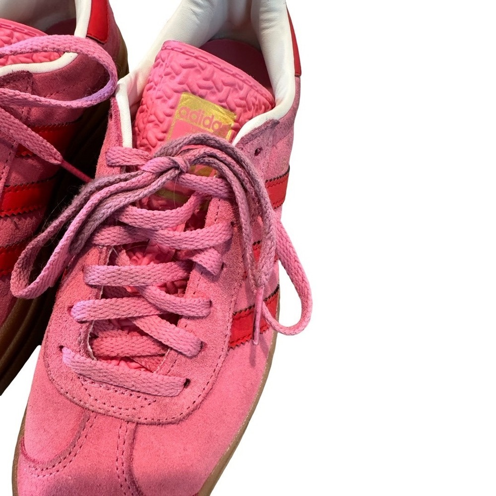 Adidas Gazelle adidas Gazelle Bold Athletic Shoe Big Kid Red Pink 4.5 - Picture 4 of 8
